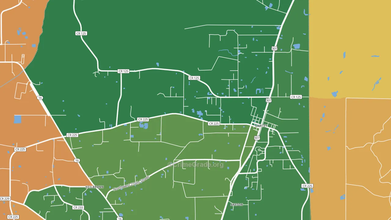 32058, FL Map of Theft Rates