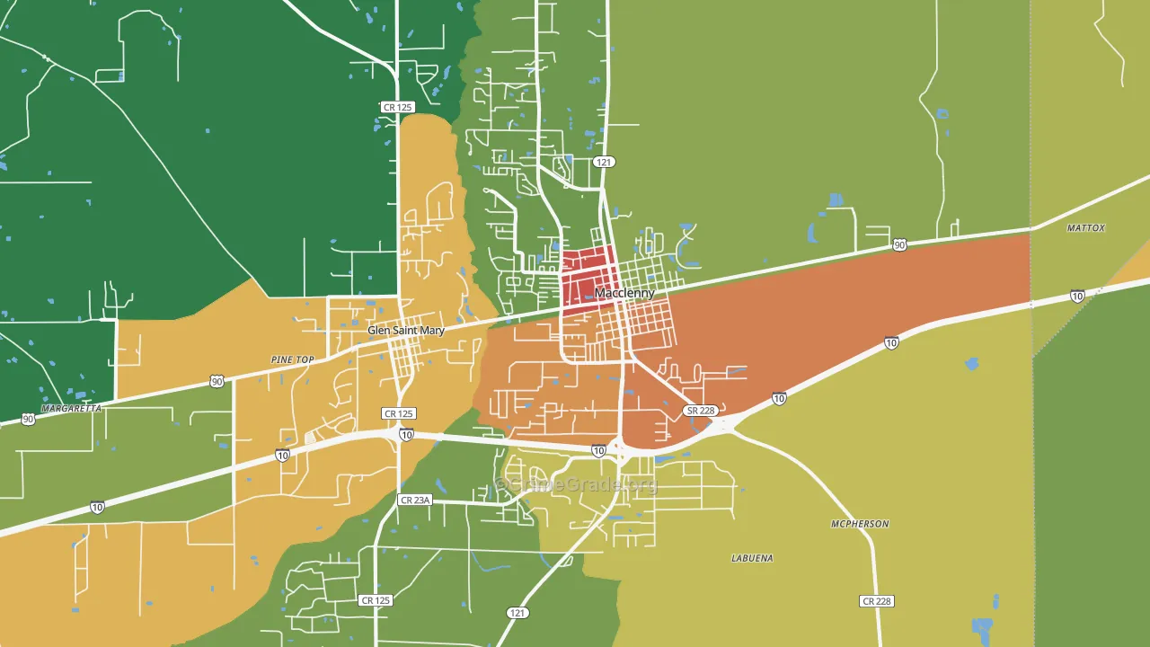 32063, FL Map of Theft Rates