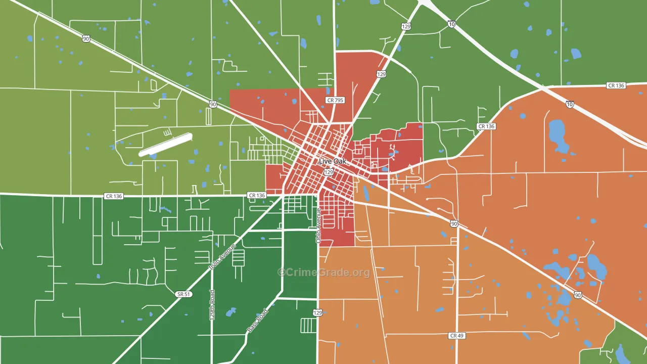 32064, FL Map of Theft Rates