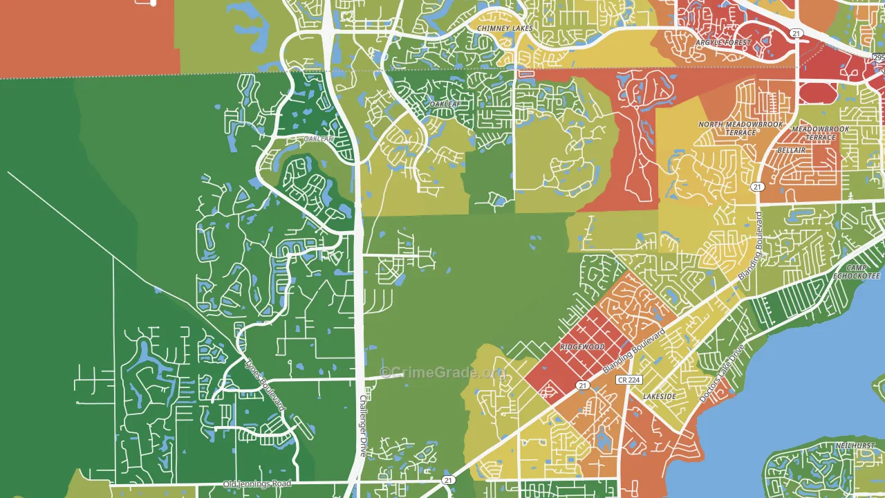 32065, FL Map of Theft Rates