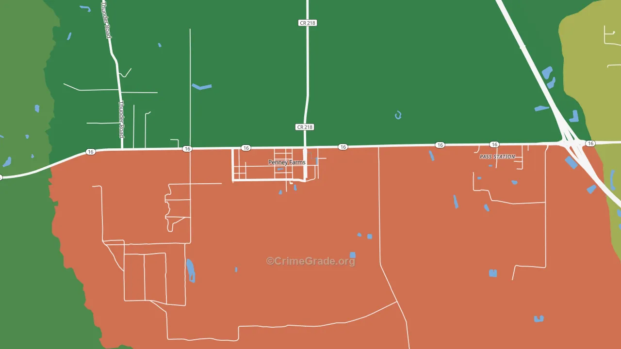 32079, FL Map of Theft Rates