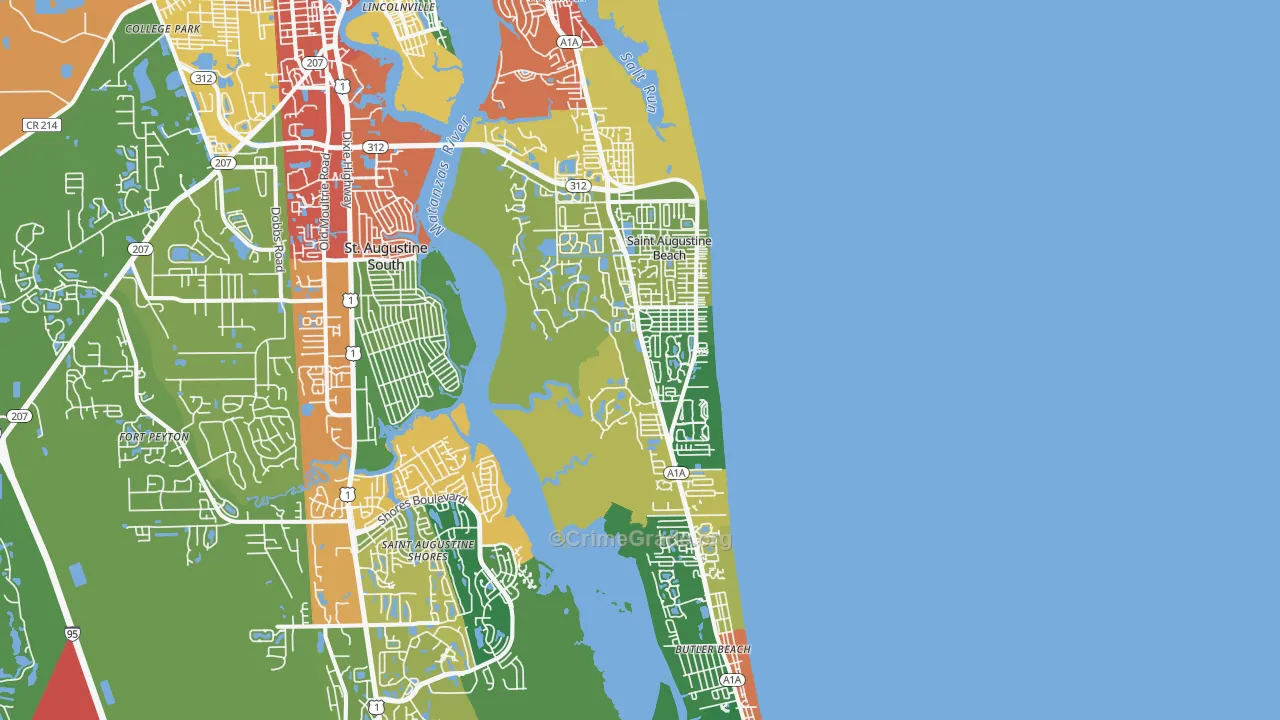 32080, FL Map of Theft Rates
