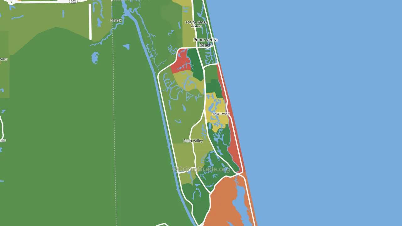 32082, FL Map of Theft Rates