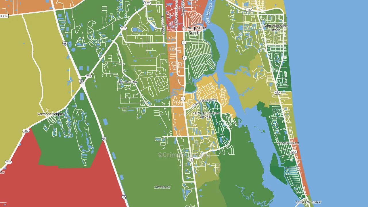 32086, FL Map of Theft Rates