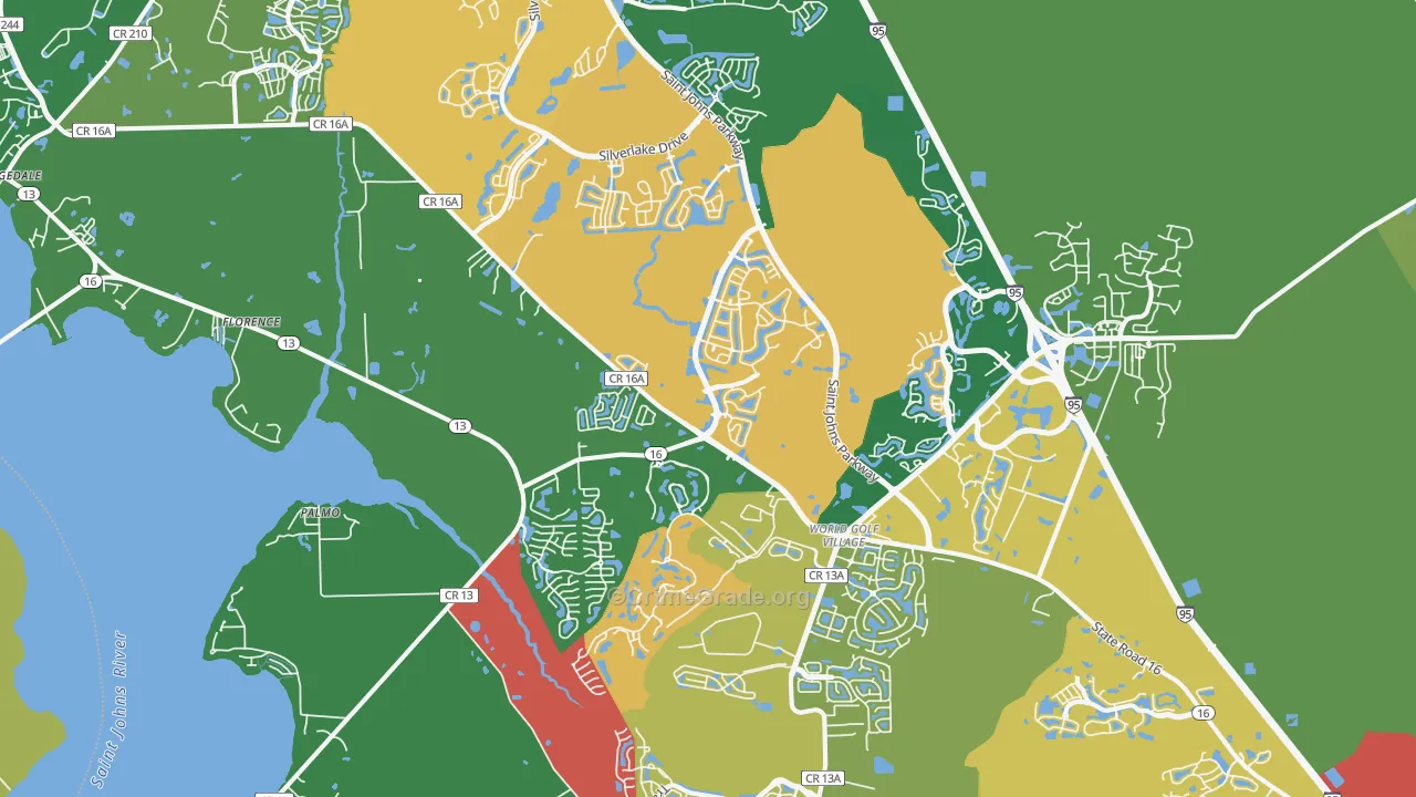 32092, FL Map of Theft Rates
