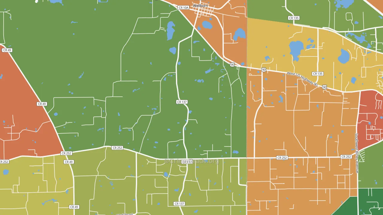 32094, FL Map of Theft Rates