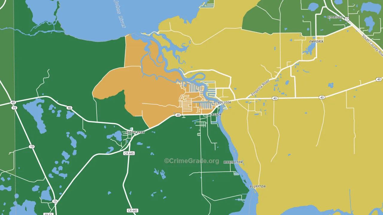 32102, FL Map of Theft Rates