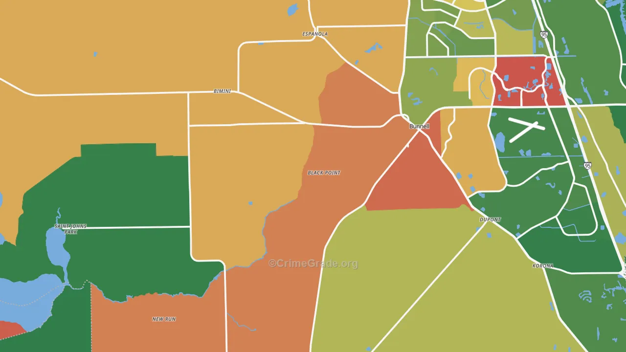 32110, FL Map of Theft Rates