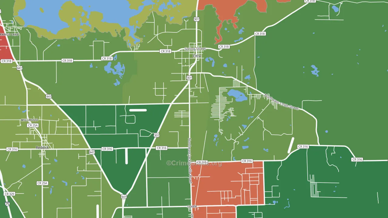 32113, FL Map of Theft Rates