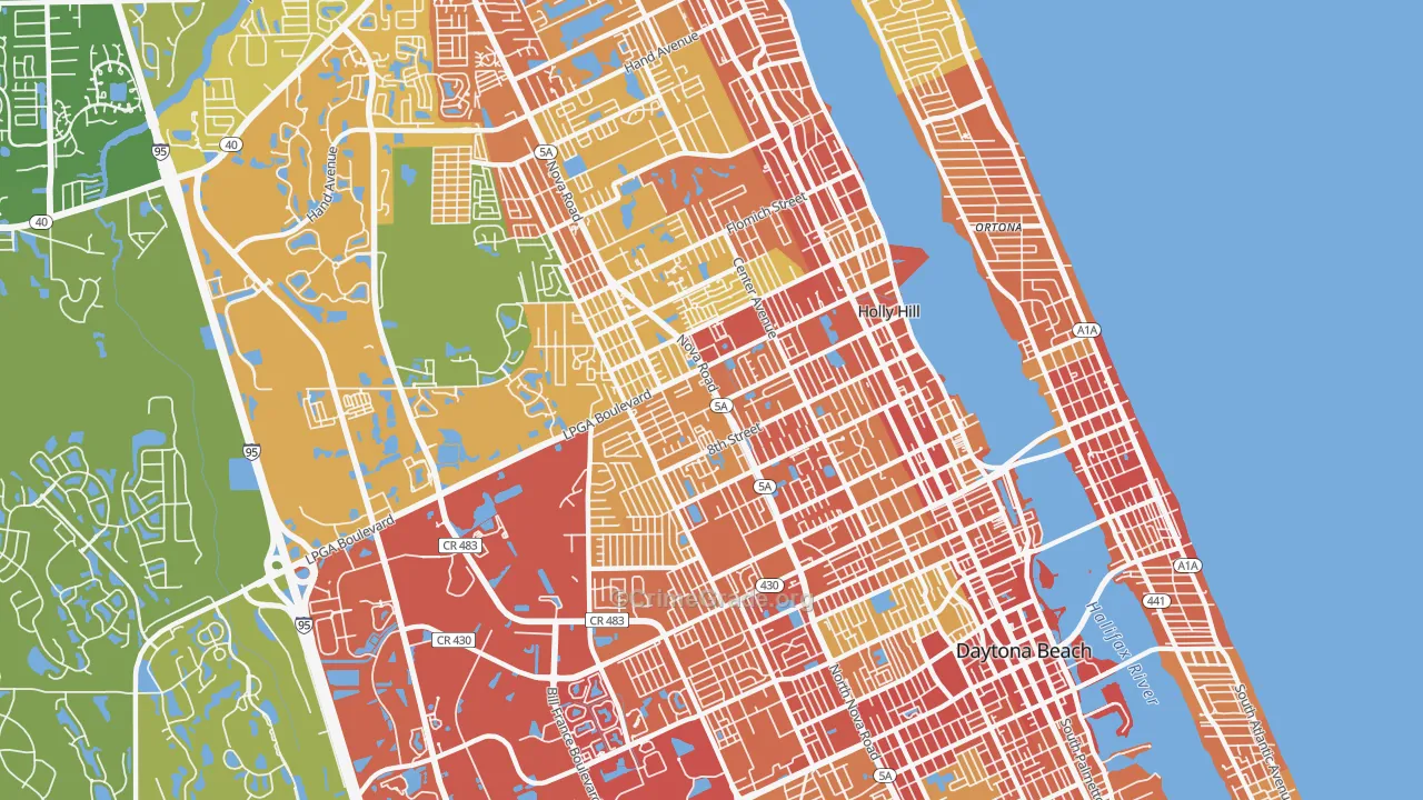 32117, FL Map of Theft Rates