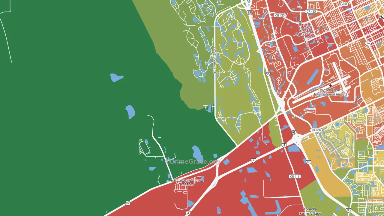 32124, FL Map of Theft Rates