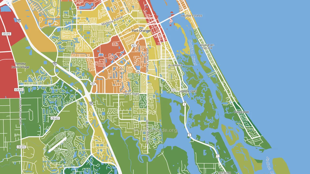 32127, FL Map of Theft Rates