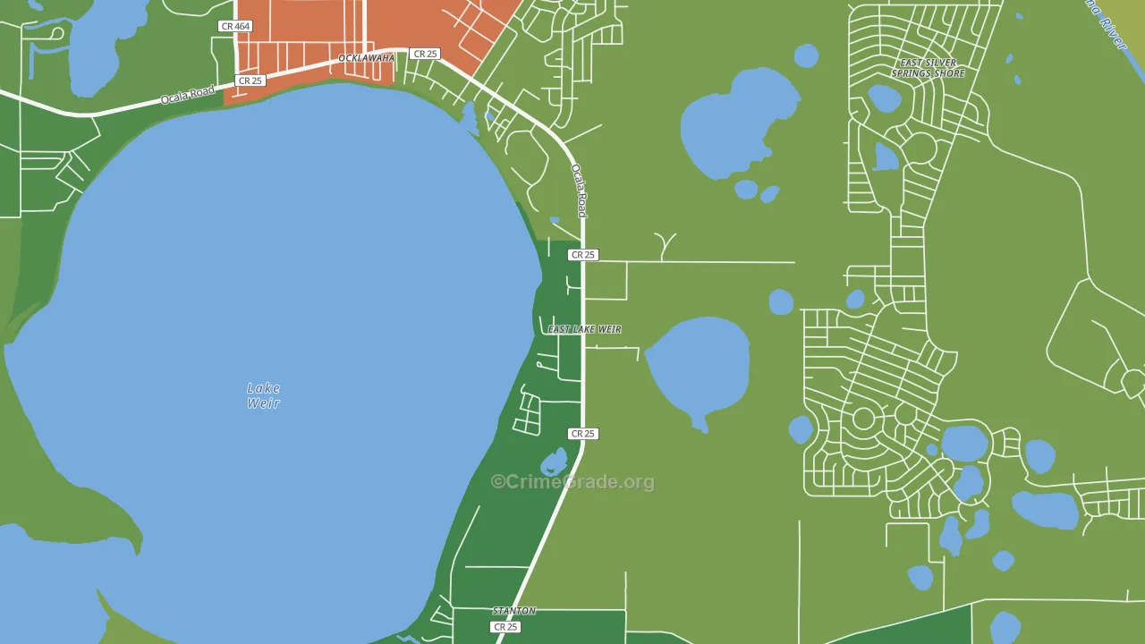 32133, FL Map of Theft Rates