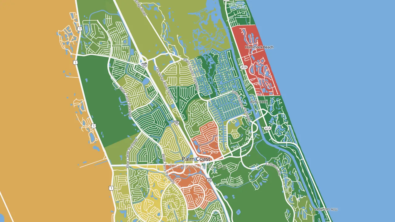 32137, FL Map of Theft Rates