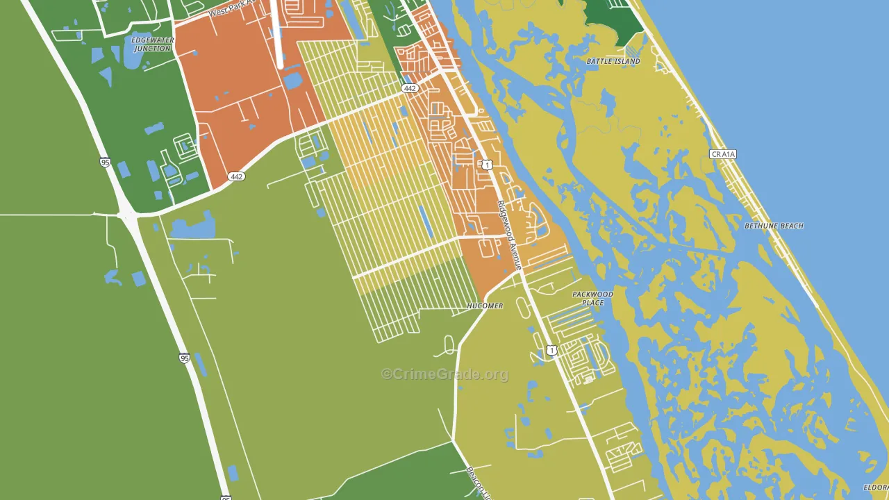 32141, FL Map of Theft Rates