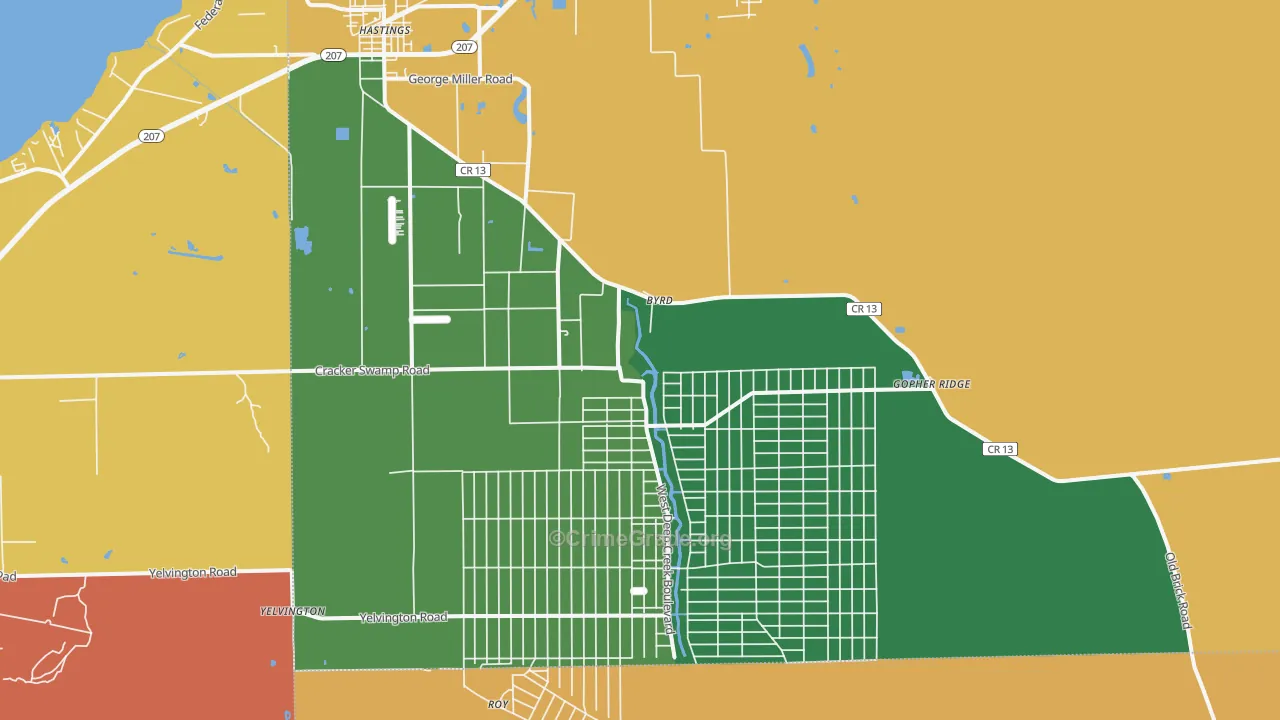 32145, FL Map of Theft Rates
