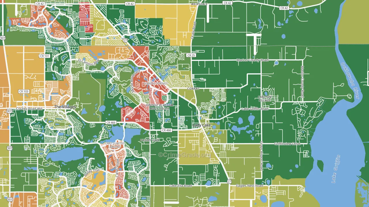 32159, FL Map of Theft Rates