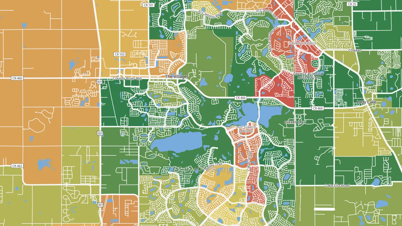 32162, FL Map of Theft Rates