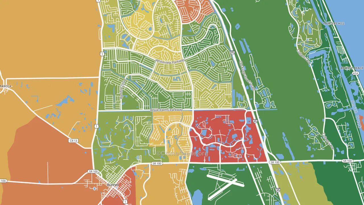 32164, FL Map of Theft Rates