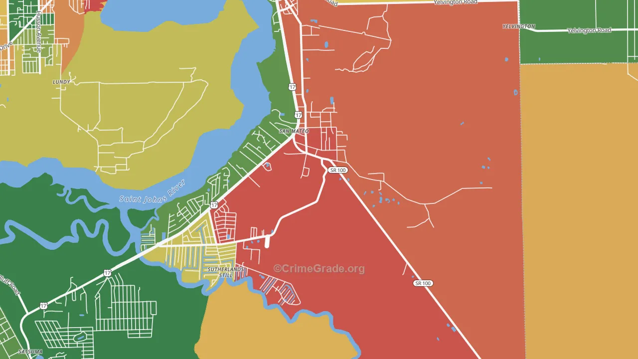 32187, FL Map of Theft Rates