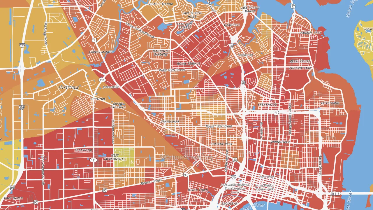 32209, FL Map of Theft Rates
