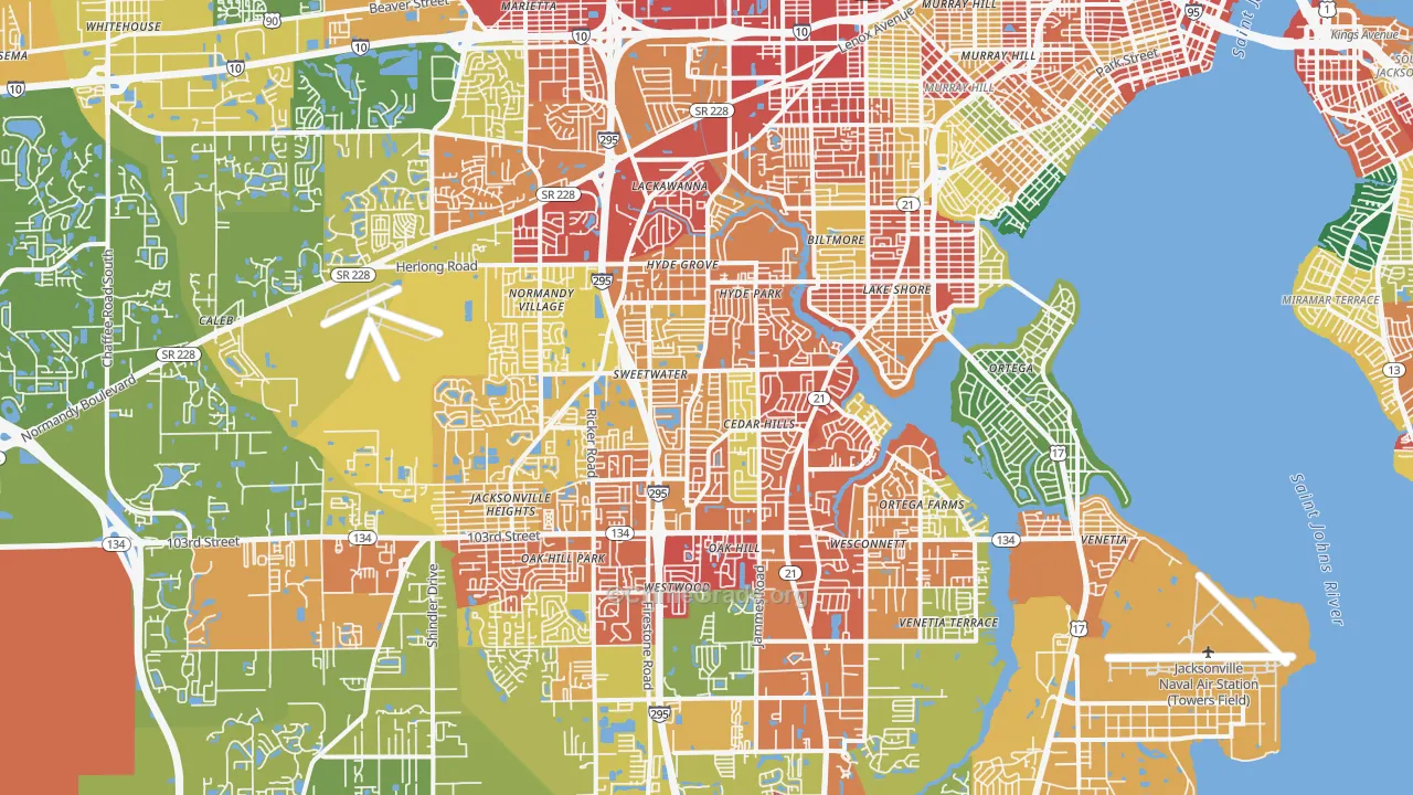 32210, FL Map of Theft Rates