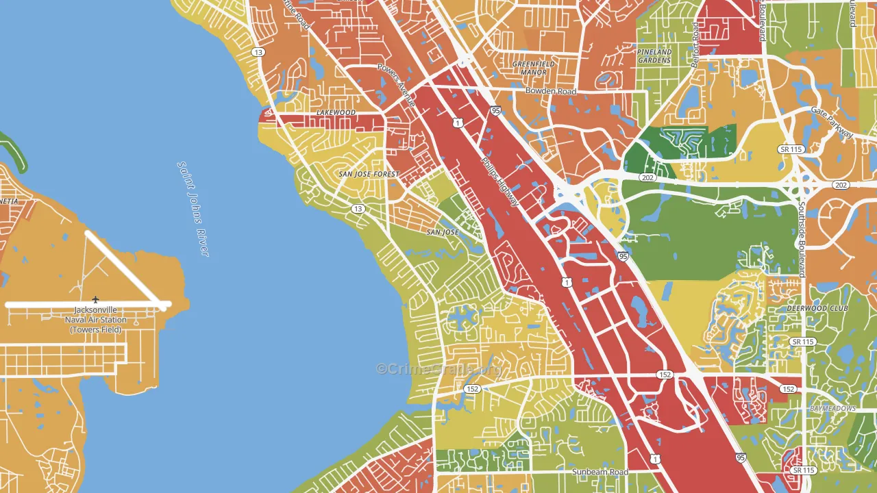 32217, FL Map of Theft Rates