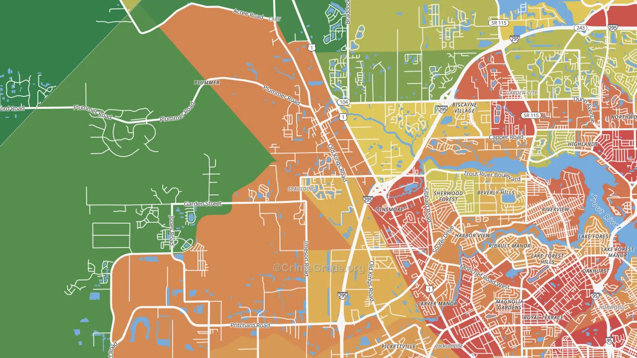 32219, FL Map of Theft Rates