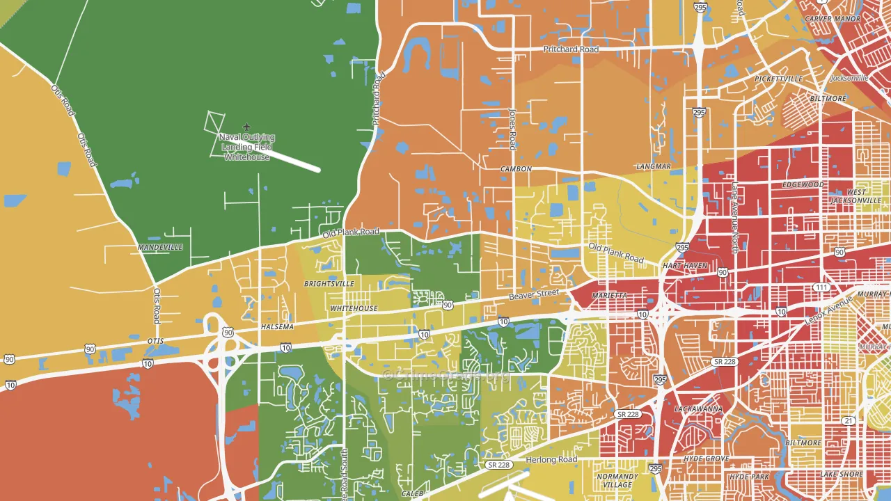 32220, FL Map of Theft Rates