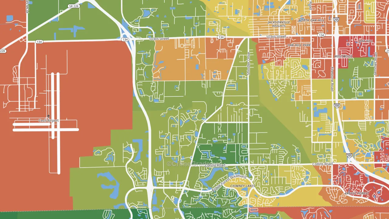 32222, FL Map of Theft Rates