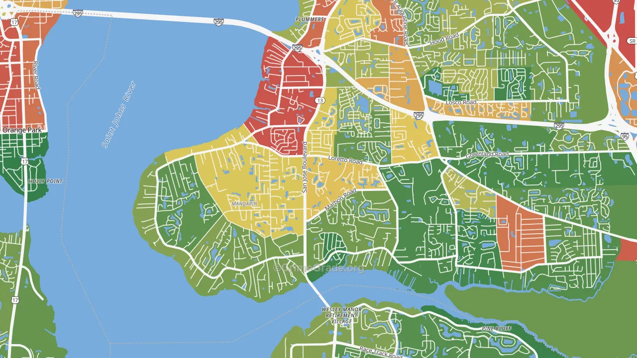 32223, FL Map of Theft Rates