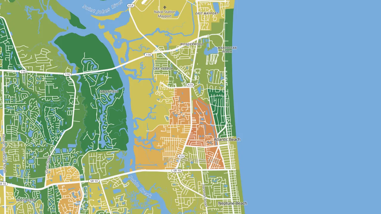 32233, FL Map of Theft Rates