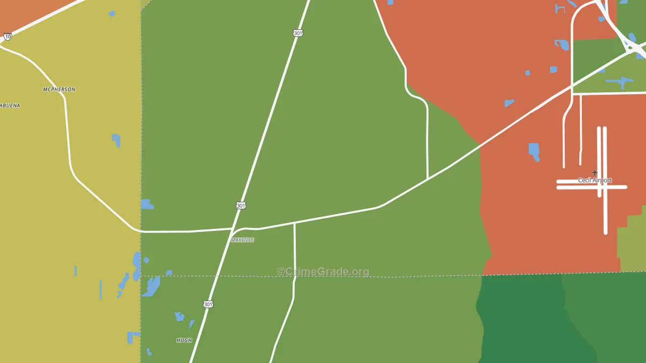 32234, FL Map of Theft Rates
