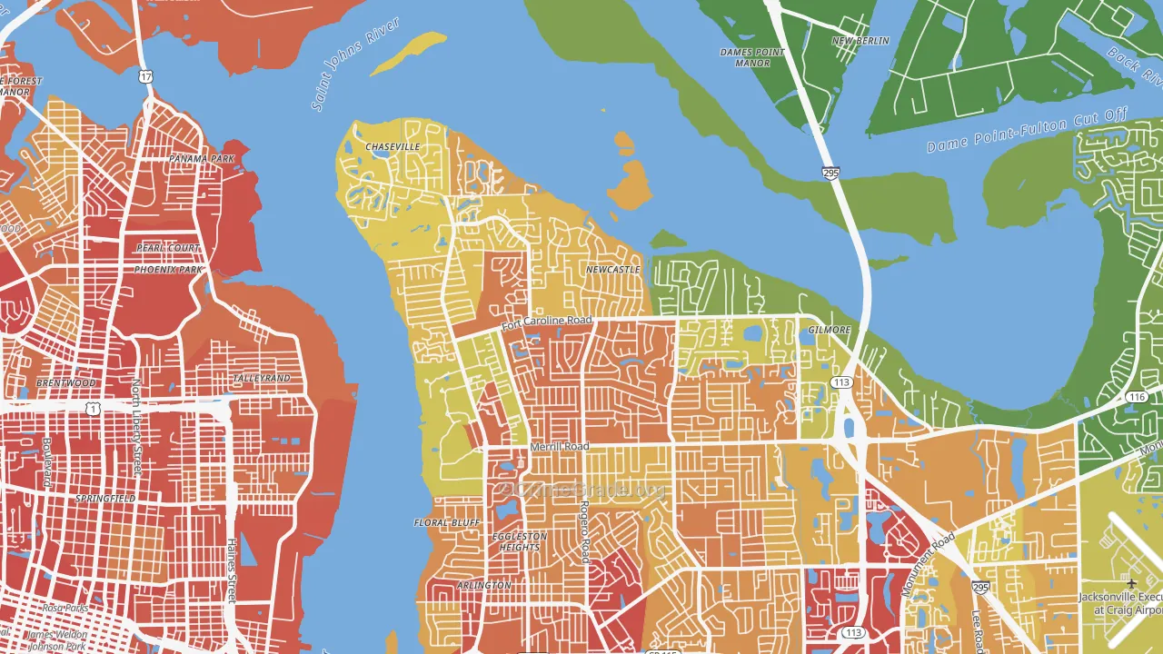 32277, FL Map of Theft Rates