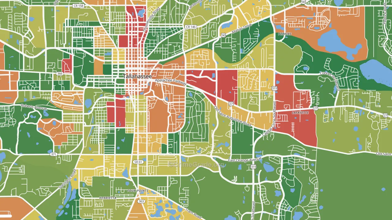 32301, FL Map of Theft Rates