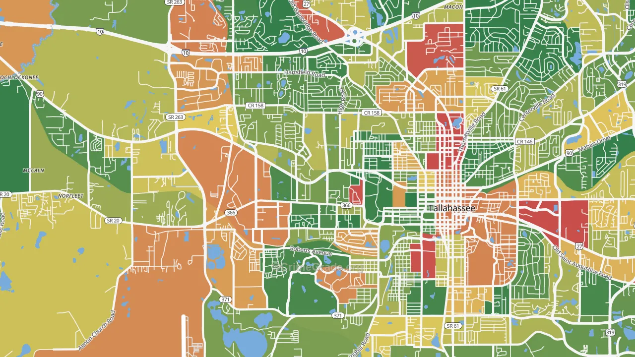 32304, FL Map of Theft Rates
