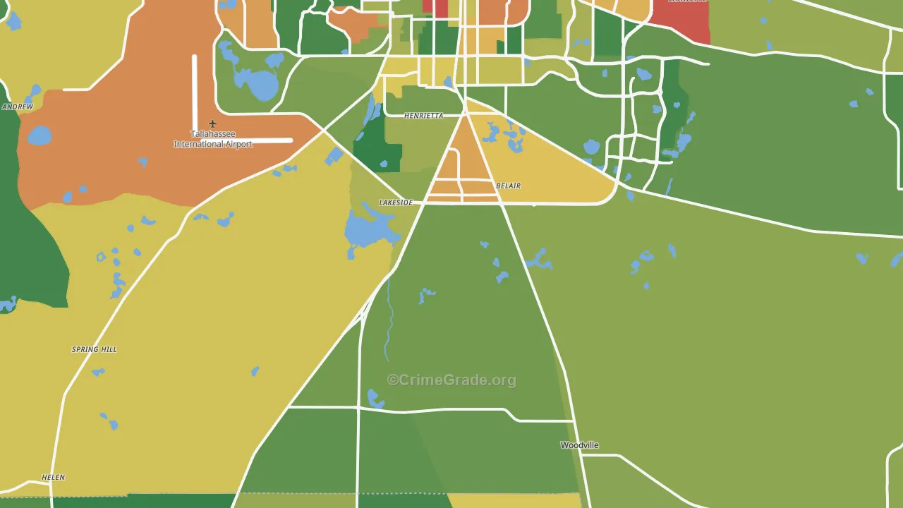 32305, FL Map of Theft Rates