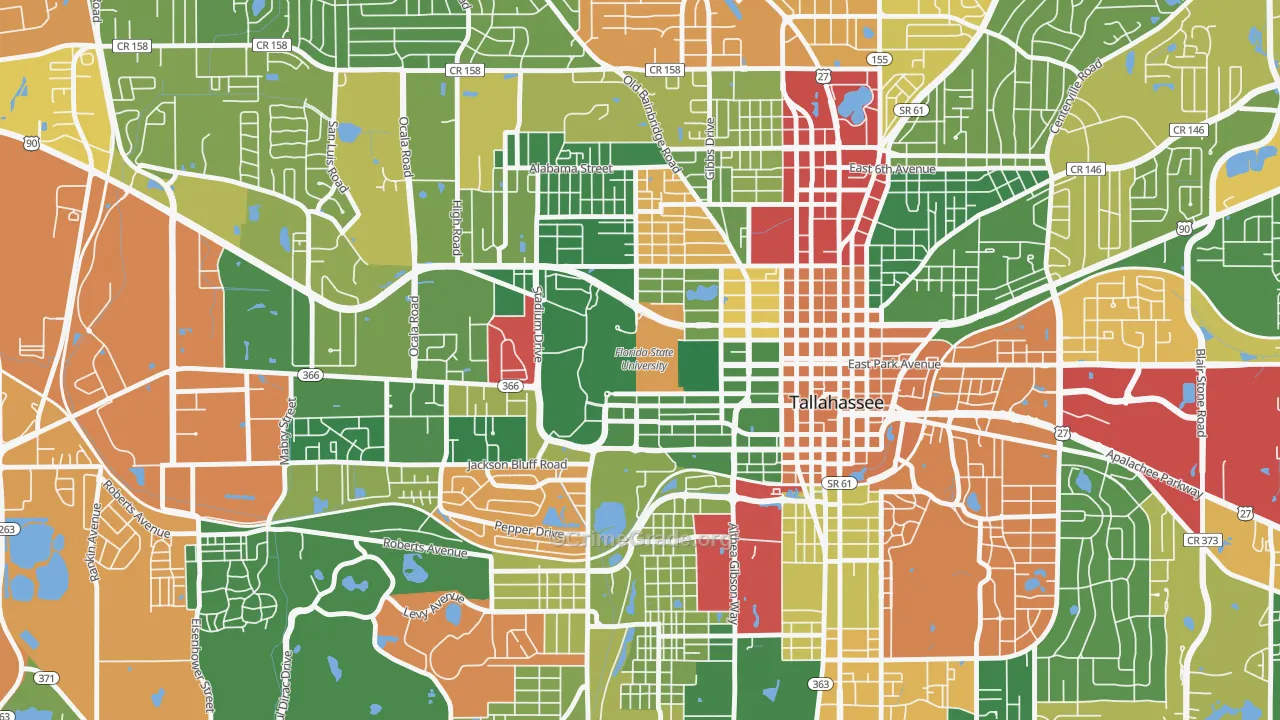 32306, FL Map of Theft Rates