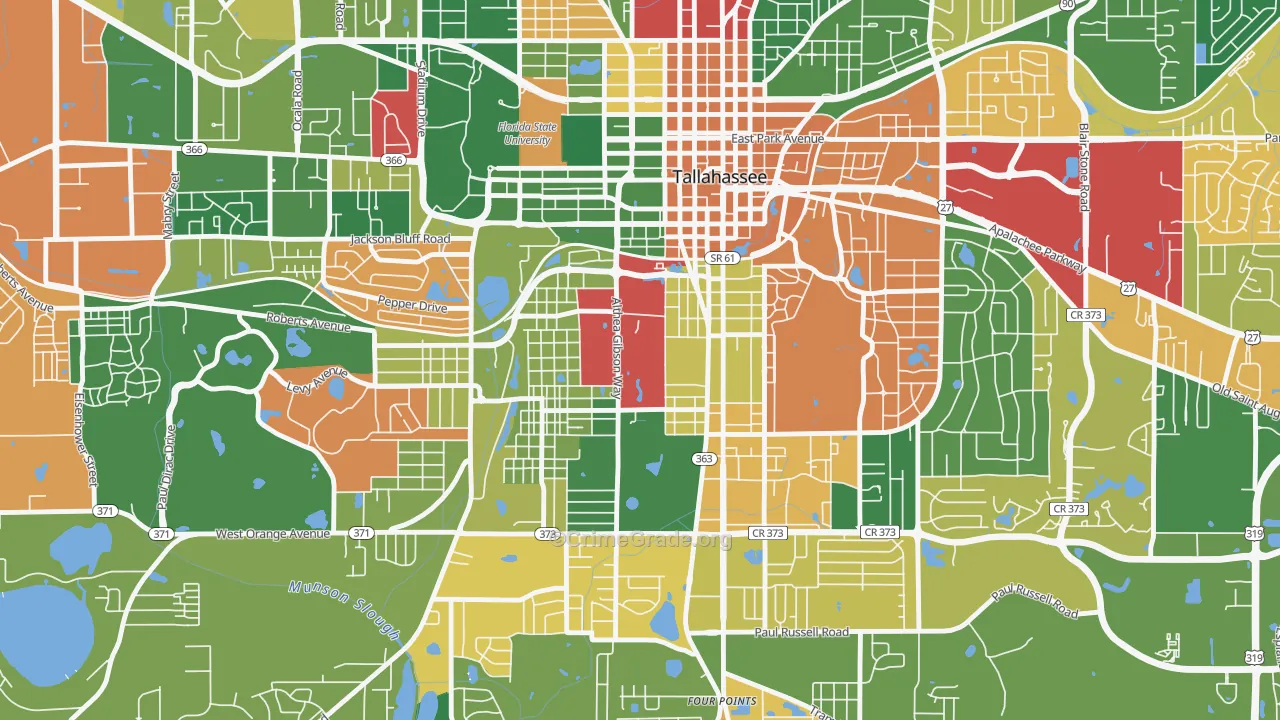 32307, FL Map of Theft Rates