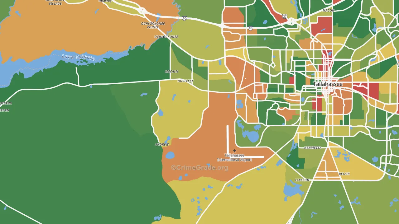 32310, FL Map of Theft Rates