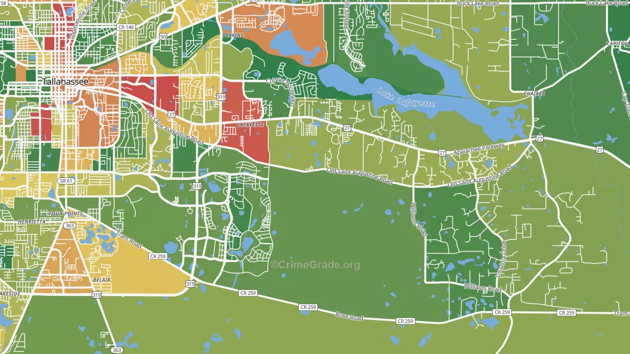 32311, FL Map of Theft Rates