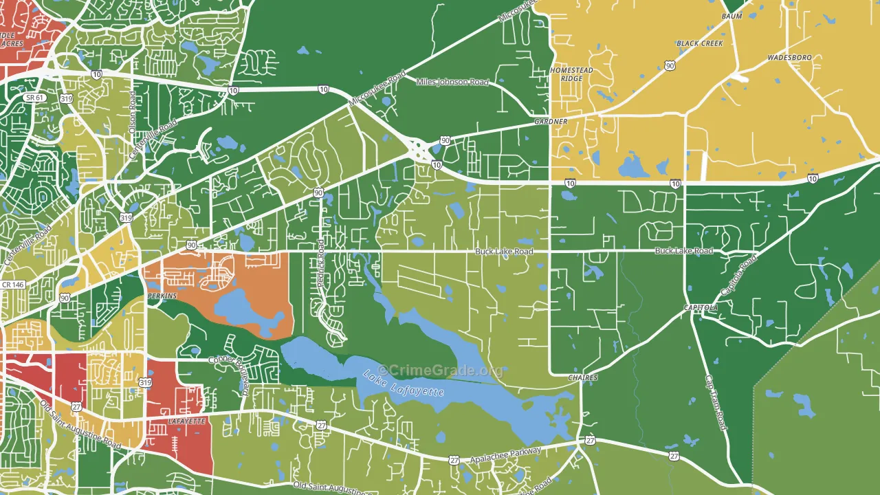 32317, FL Map of Theft Rates