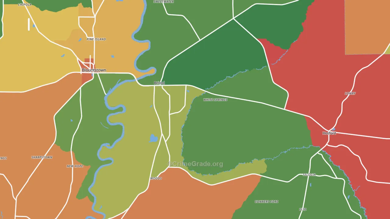 32321, FL Map of Theft Rates