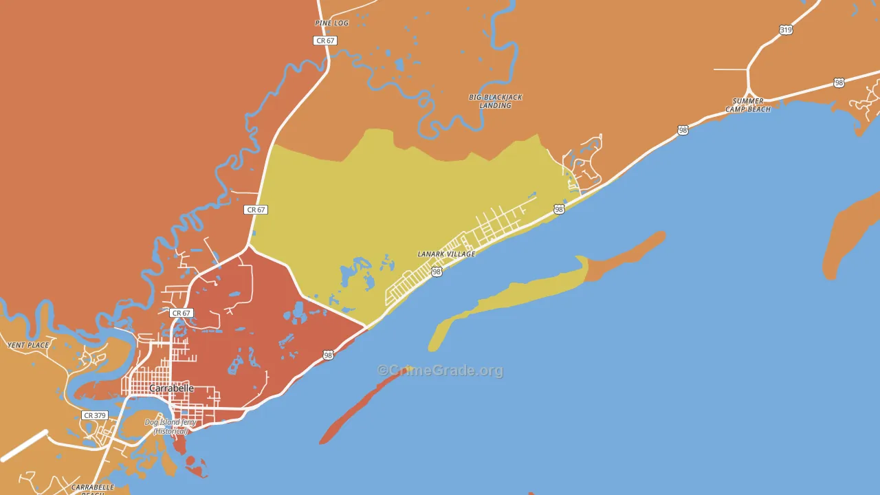 32323, FL Map of Theft Rates