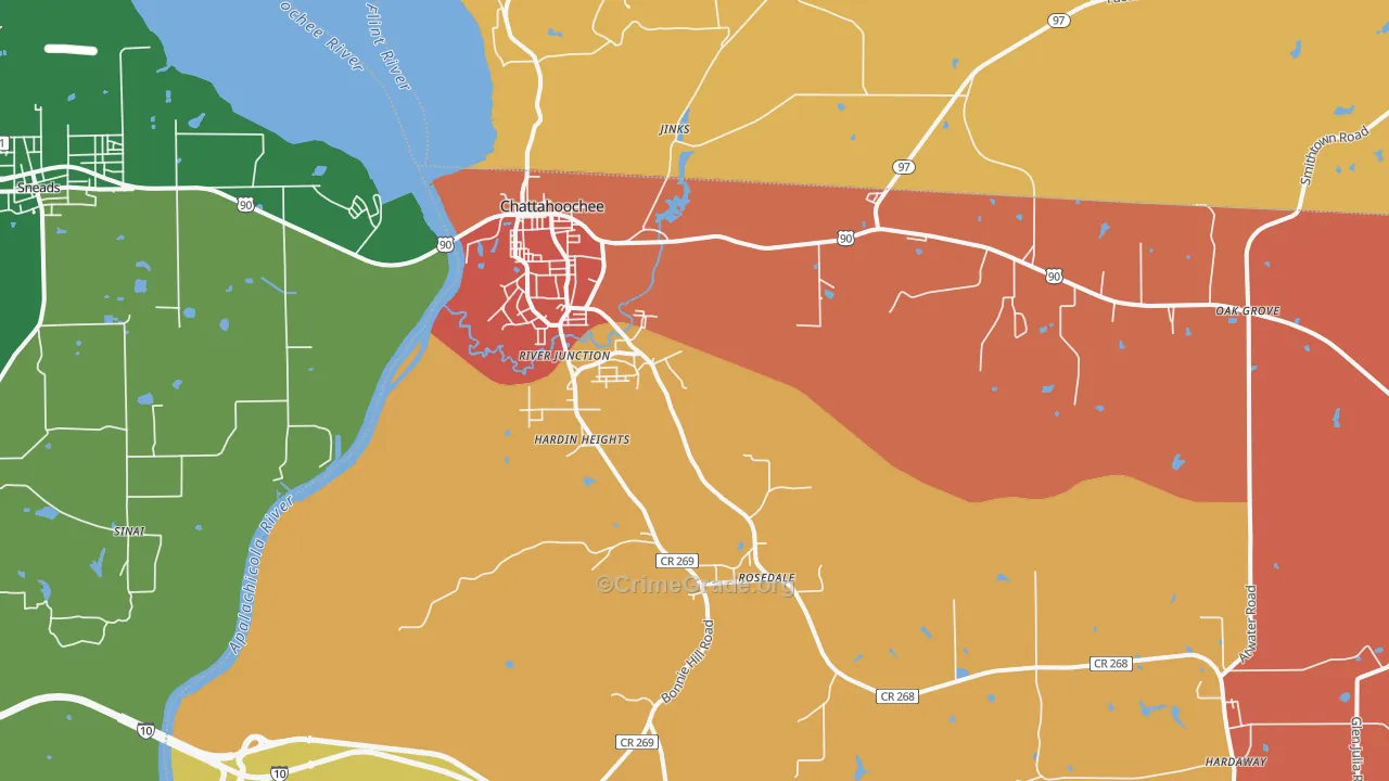 32324, FL Map of Theft Rates