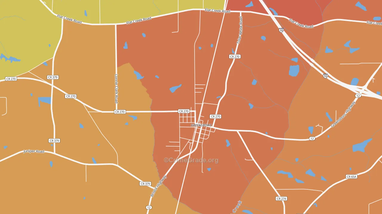 32330, FL Map of Theft Rates