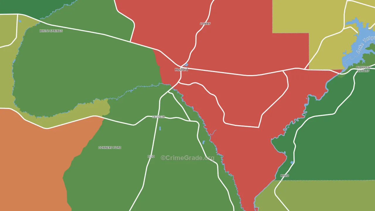 32334, FL Map of Theft Rates