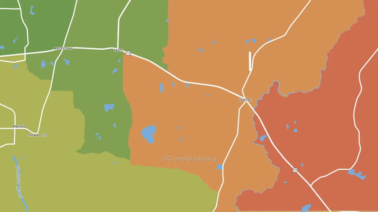 32336, FL Map of Theft Rates