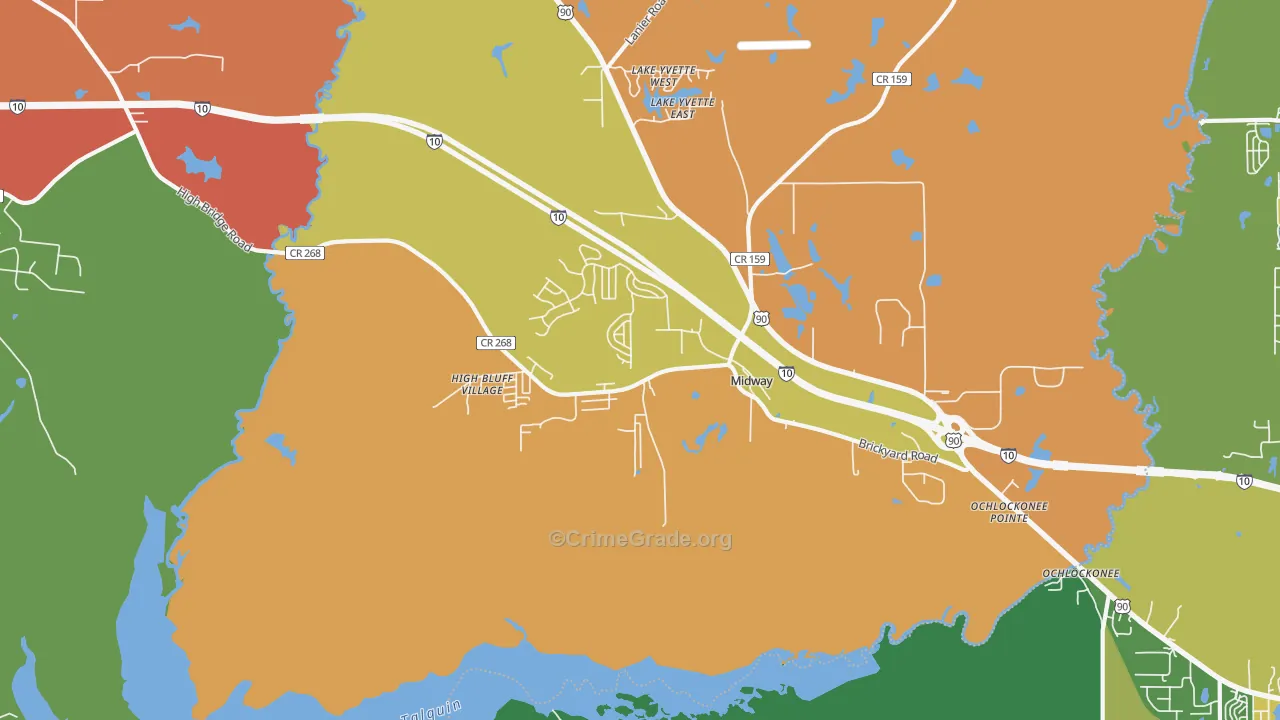 32343, FL Map of Theft Rates