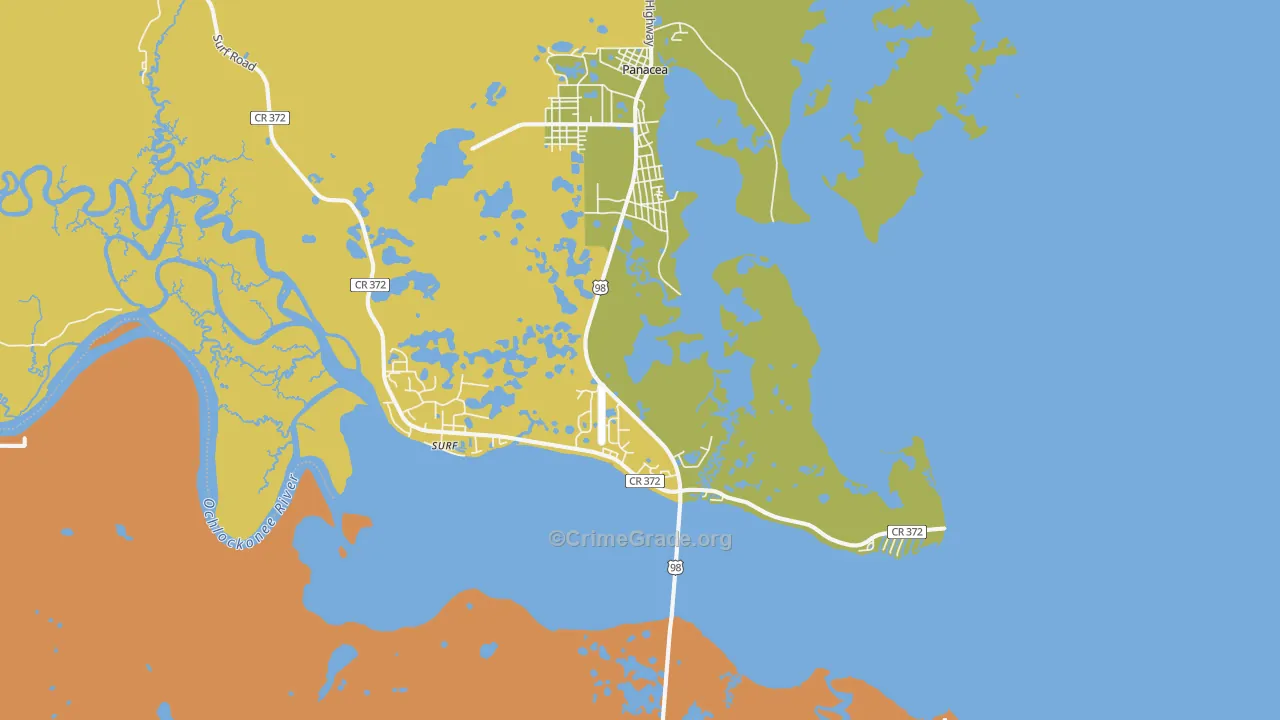 32346, FL Map of Theft Rates